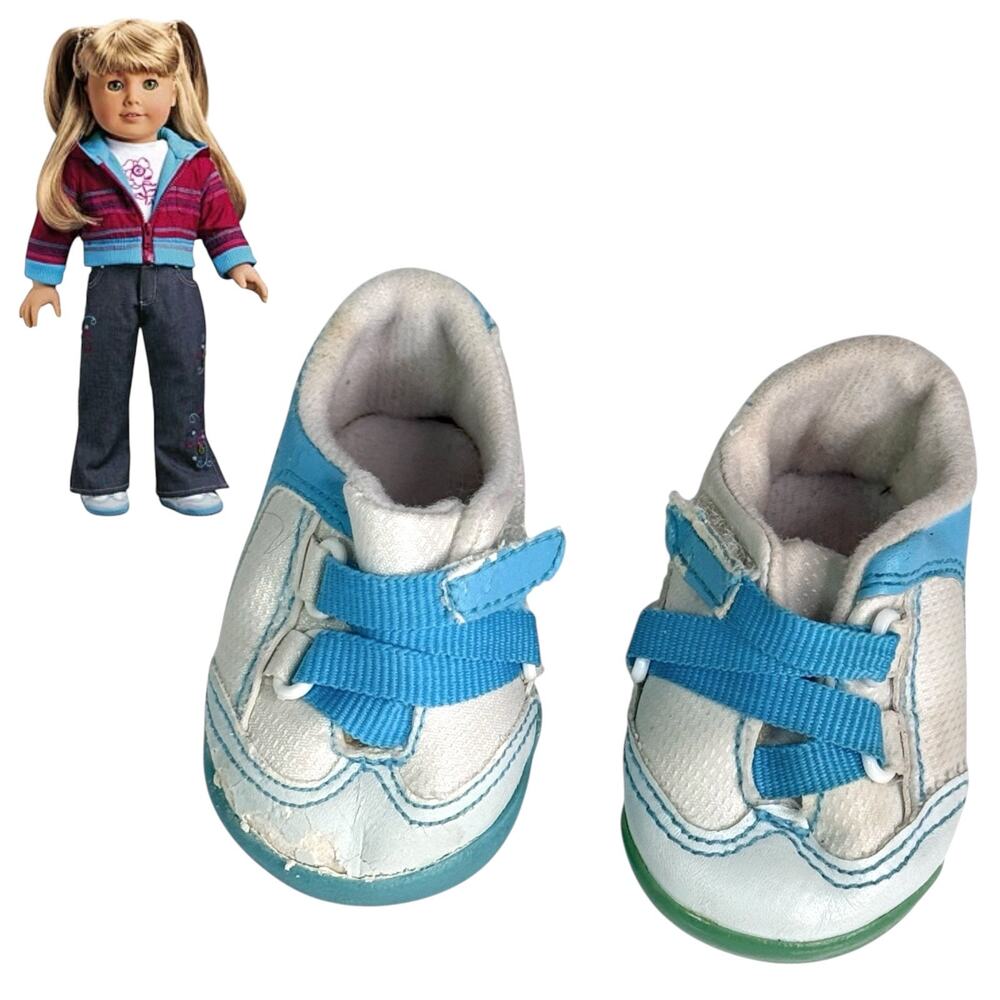 American Girl Doll Shoes Ready For Fun Meet Outfit Sneakers Blue White TLC 2